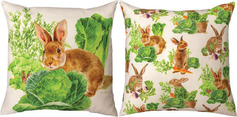 Bunny Trail Max Indoor-Outdoor Reversible Pillow by Martha Collins©