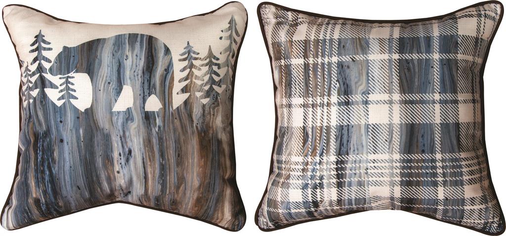 Lodge Fluidity Bear Reversible Indoor Pillow by PDR©