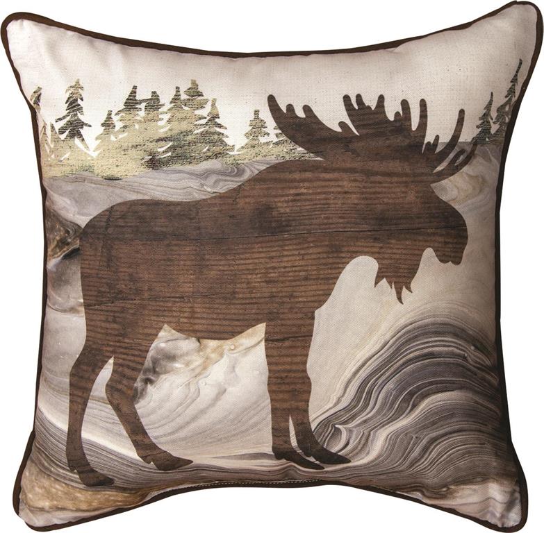 Lodge Fluidity Moose Indoor Pillow by PDR©
