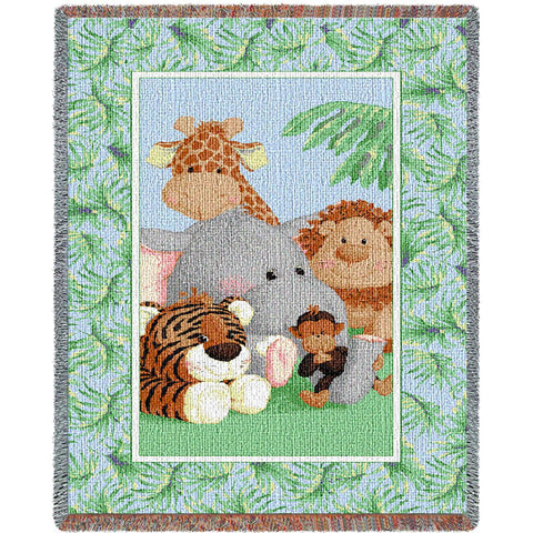 Stuffed Safari Woven Mini Blanket by Patty Reed&copy; - 
