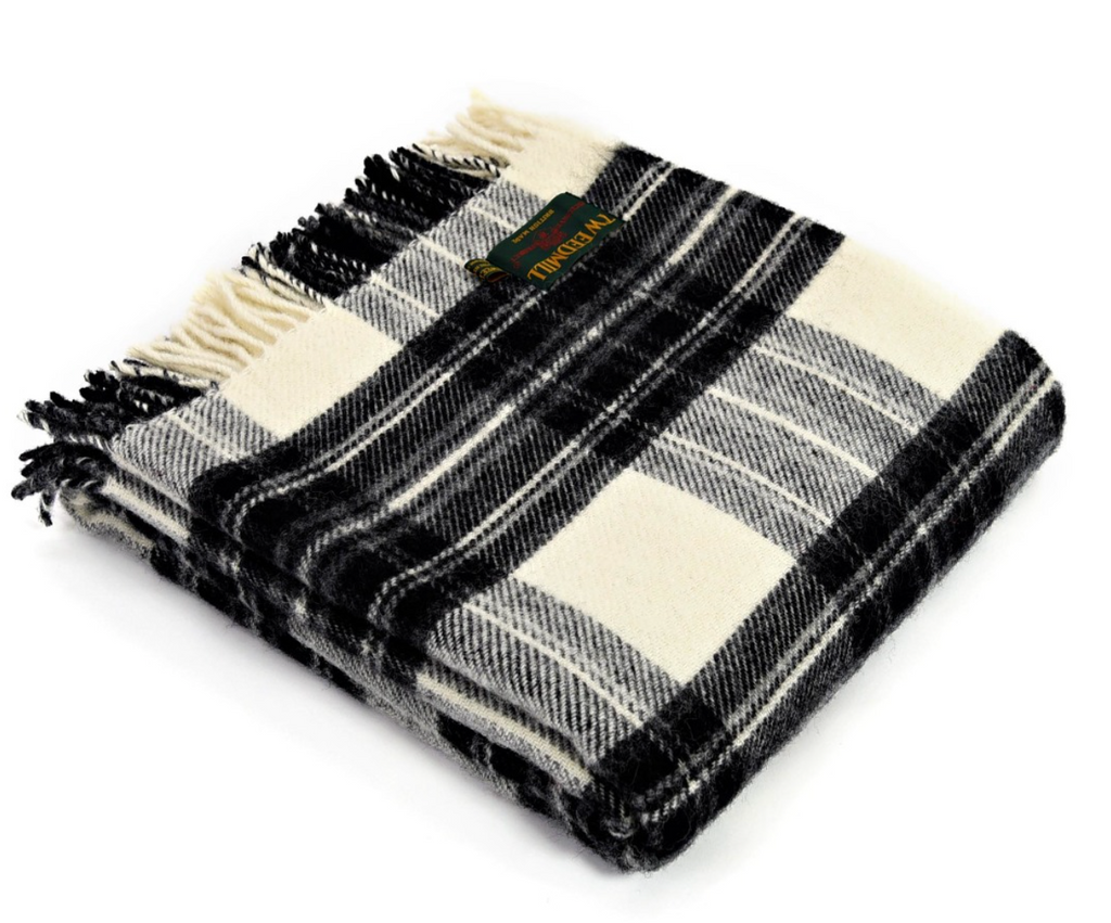 Tweedmill 100 New Wool Blanket Grey Dress Stewart Wales