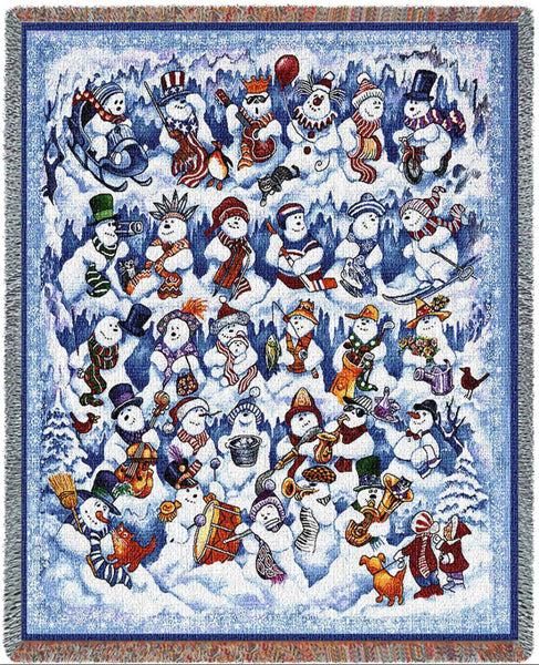 Snow Folks Woven Throw Blanket - 

