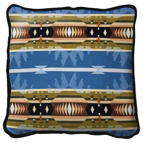 Southwest Cimarron Blue Tapestry Pillow Cover