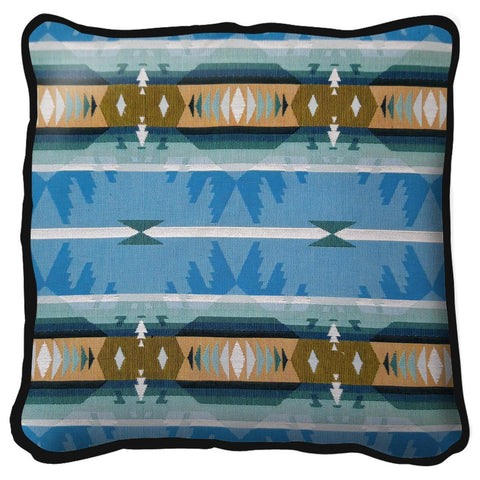 Southwest Cimarron Turquoise Tapestry Pillow Cover