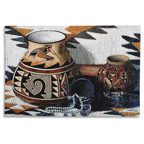 Southwest Kokopelli Pot Tapestry Placemats - Set of 4