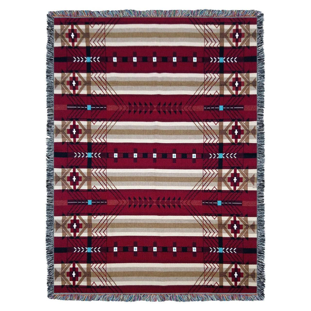 Southwest Antelope Ridge Flag Woven Cotton Throw Blanket