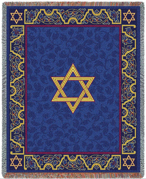 Magen David Woven Throw Blanket - 
