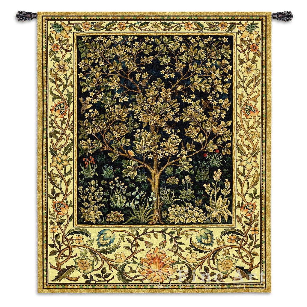 William Morris&copy; Tree of Life Wall Tapestry Midnight Blue|2 Sizes - 
