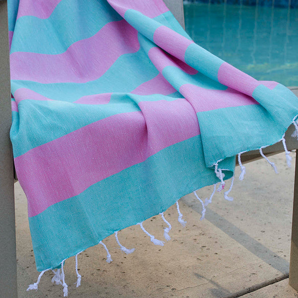 Chaput’s Turkish Cotton Towel - Pink Green