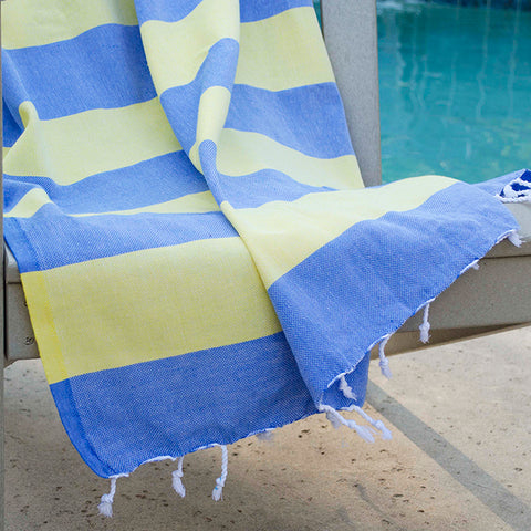Chaput’s Turkish Cotton Towel - Yellow Blue