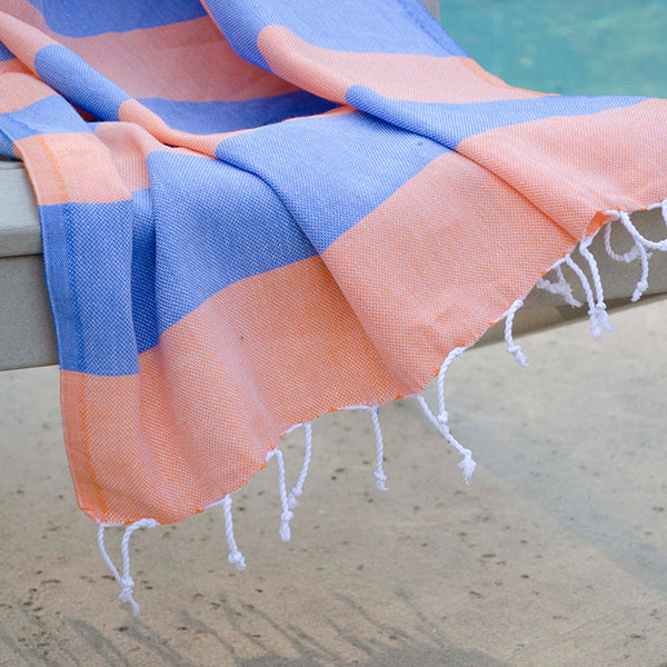 Chaput’s Turkish Cotton Towel - Orange Blue