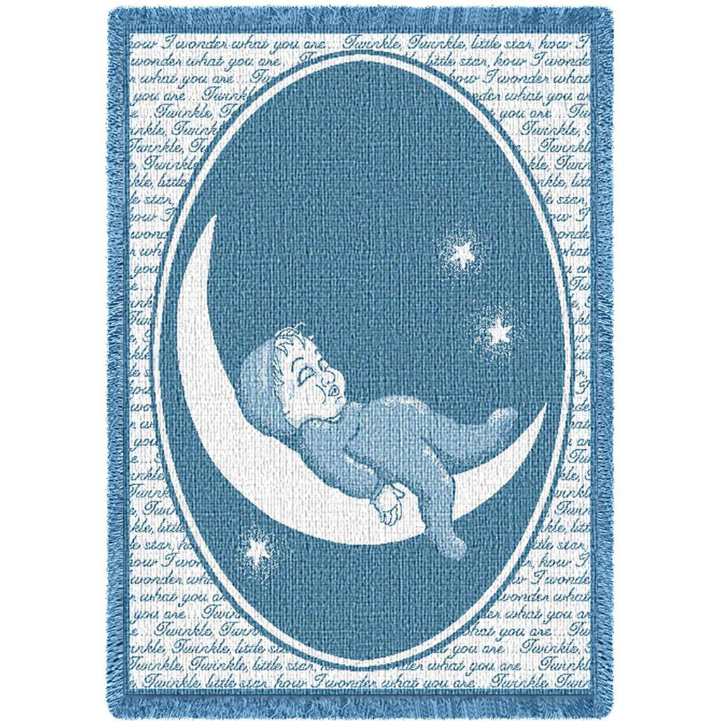 Twinkle Twinkle Little Star Mini Blanket - Blue