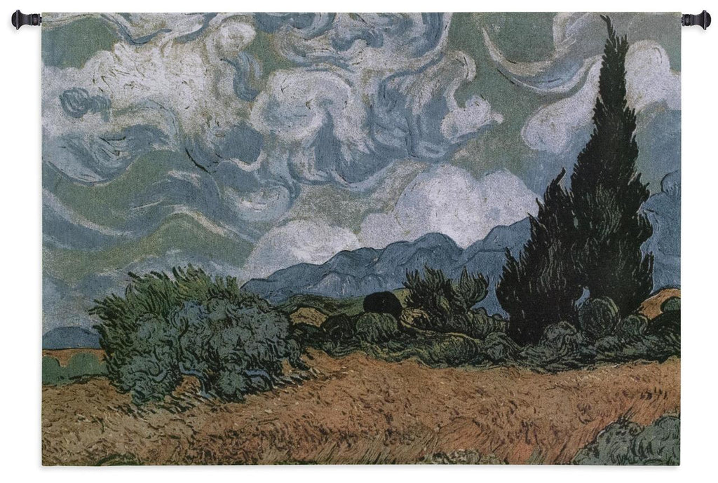 Van Gogh© Wheat Fields With Crypress Wall Tapestry