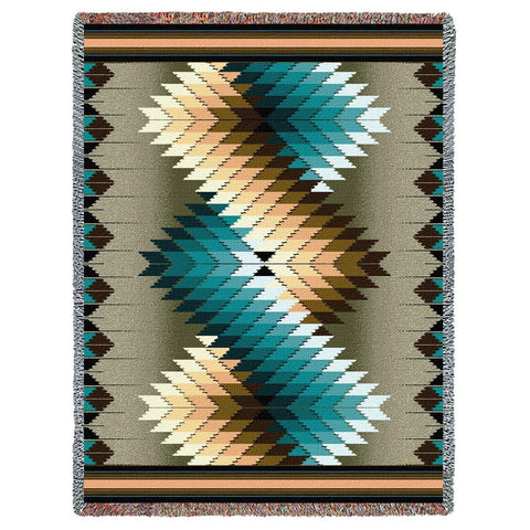Southwest Worldwind Smoke Woven Cotton Throw Blanket
