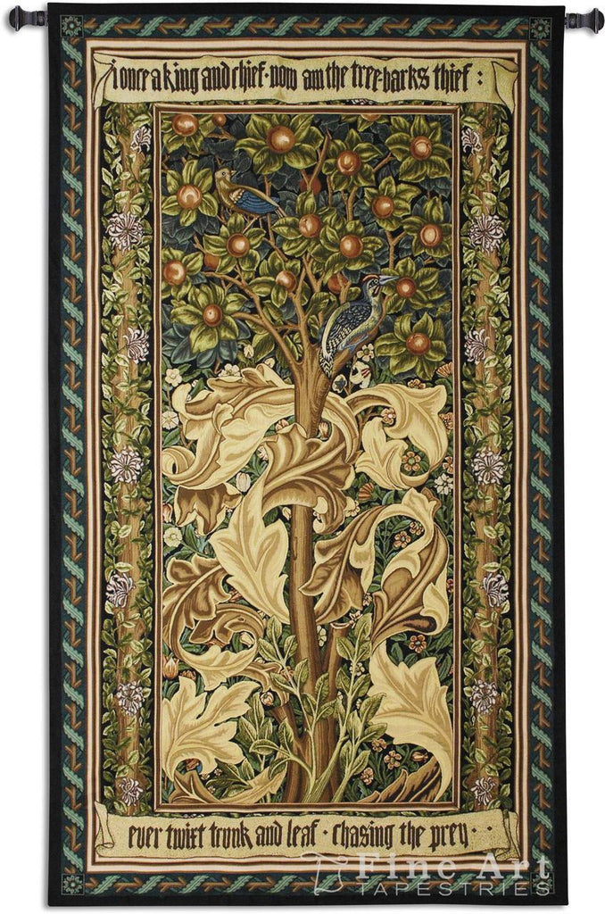 William Morris&copy; Woodpecker Gold Wall Tapestry - 
