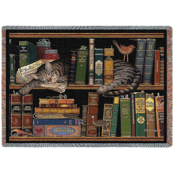 Charles Wysocki© Max In The Stacks Throw|Pillow Cover|Wall Tapestry|Placemats