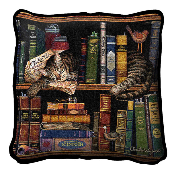 Charles Wysocki© Max In The Stacks Throw|Pillow Cover|Wall Tapestry|Placemats