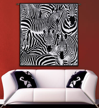 Seeing Stripes Zebra Wall Tapestry w/Boucle - 
 - 1