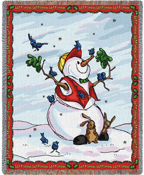 Let It Snow Woven Throw Blanket - 
