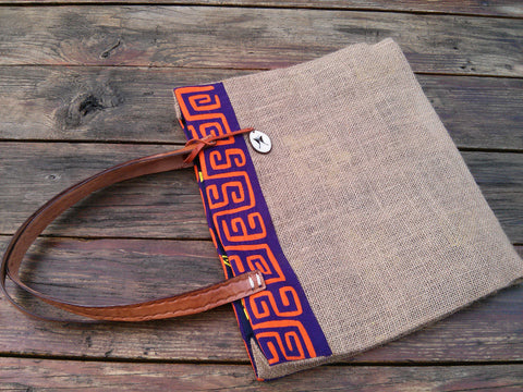 MOLA La Burlap Tote - One-of-A-Kind - 
 - 2