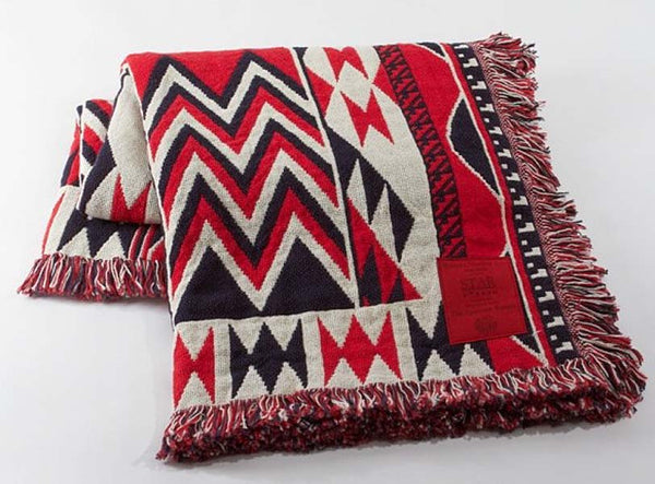 Debra Sparrow© "Morning Star" NW Native Art Tapestry Cotton Throw Blanket