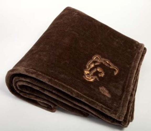 Graham Howard© "Angry Bear" Plushera™ Throw Blankets- Taupe