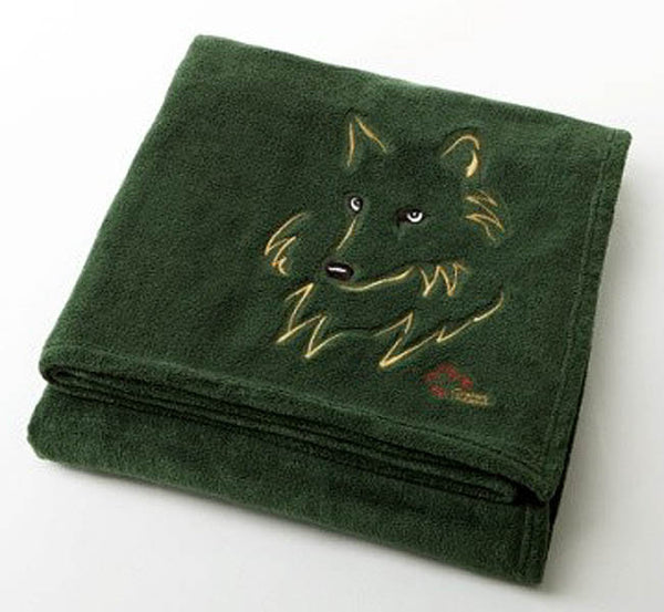 Graham Howard© "Wolf" Velura™ Throw Blanket - Evergreen
