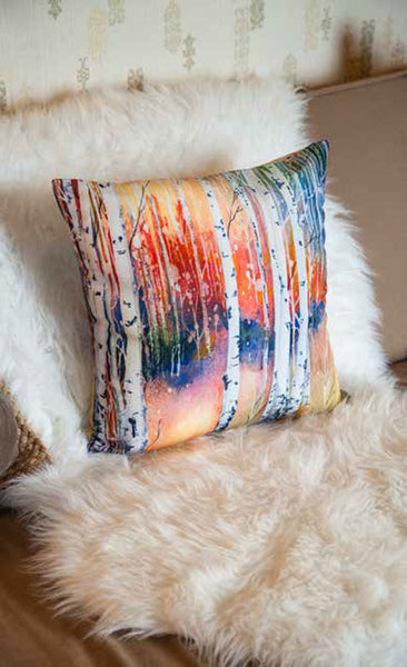 Custom Throw Pillow Covers Printed with Your Art|Faux Linen