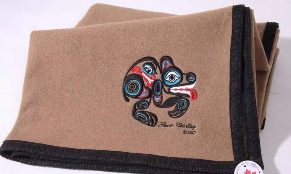 Israel Shotridge© "Bear" Trail Wool Blanket|NW Tribal Coast Designs
