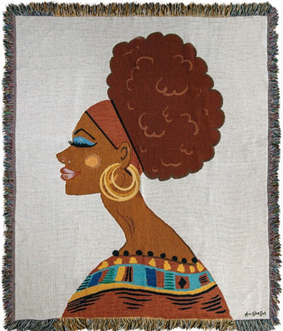 Ethnic Beauty Woven Throw Blanket by Ani Del Sol©