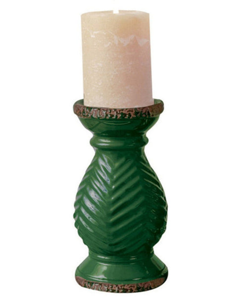 Verde Green Ceramic Candle Holders|Set of 2 Small