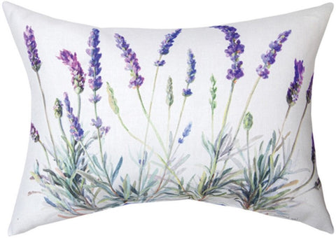 Floursack Lavender Indoor/Outdoor Reversible Rectangle Pillow by Danhui Nai©