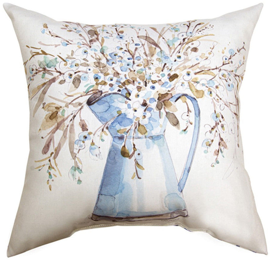Blue Escape Indoor/Outdoor Reversible Pillow by Lisa Audit©