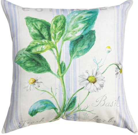 Floursack Herbs Cottage Indoor/Outdoor Reversible Pillow by Danhui Nai©