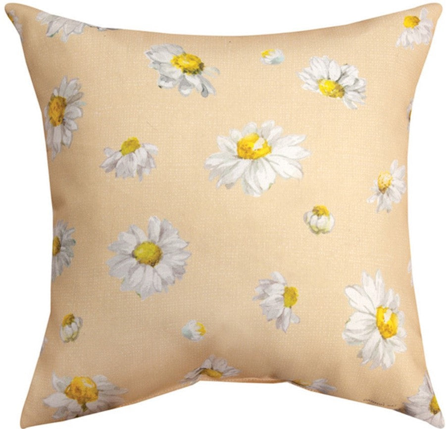 Floursack Herbs Daisy Indoor/Outdoor Reversible Pillow by Danhui Nai©