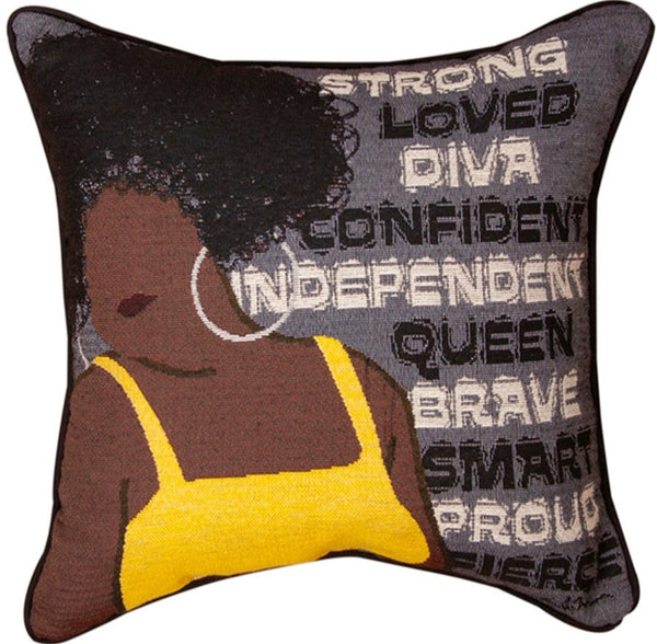 Strong Loved Diva Tapestry Pillow by Emily Nevas©