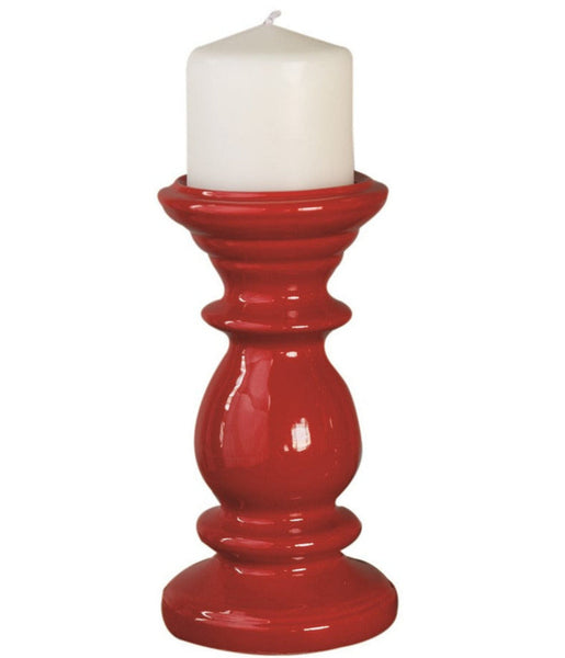 Camden Red Ceramic Candle Holders|Set of 2 Small