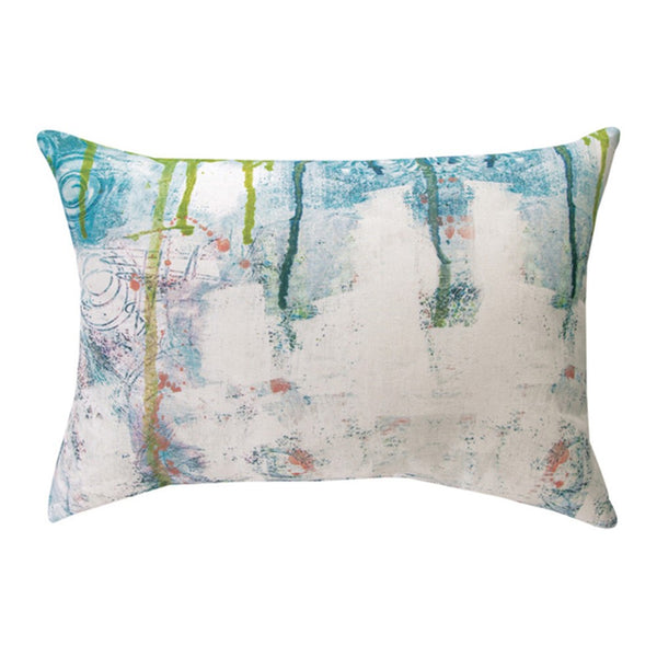 Jewels Of The Sea Seahorse Indoor-Outdoor Reversible Rectangle Pillow by Lori Siebert©