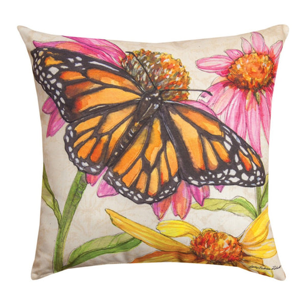 Butterfly Meadow Indoor-Outdoor Reversible Pillow by Sally Eckman©