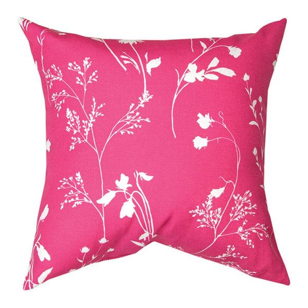 Obviously Pink Floral Indoor-Outdoor Reversible Pillow by Lisa Audit©