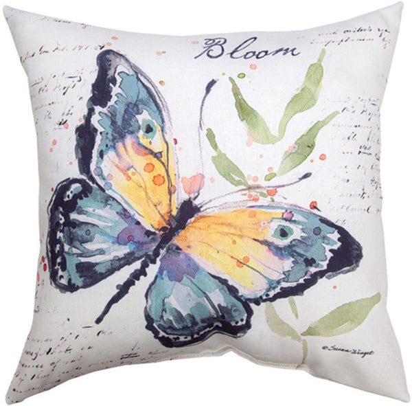 Spring Meadow Shine Bloom Indoor/Outdoor Reversible Pillow by Susan Winget©