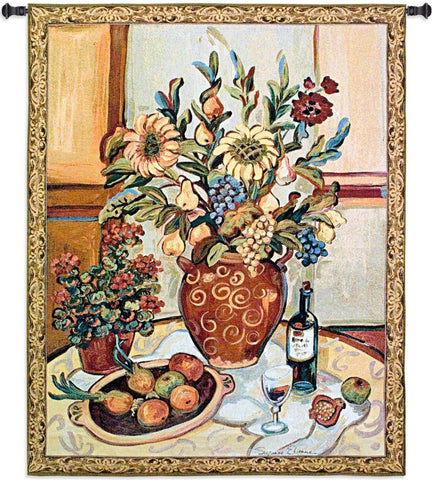 Provence Interior II Wall Tapestry by Suzanne Etienne© - Wine, Culinary Motif