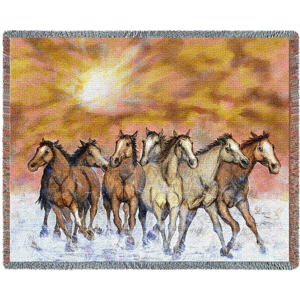 Sunset Run Woven Throw Blanket