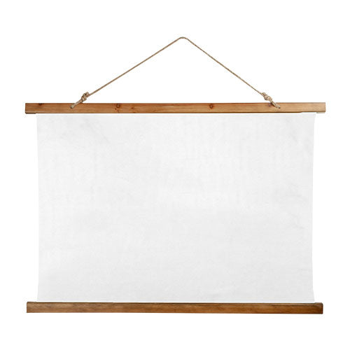 Wood-Topped Printed Non-Woven Wall Tapestry w/Your Art